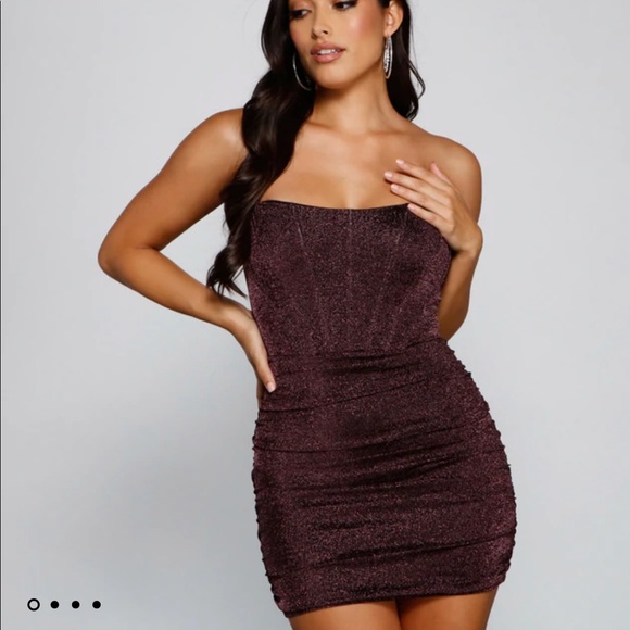 Gorgeous Shimmer Corset Mini Dress - Picture 1 of 4